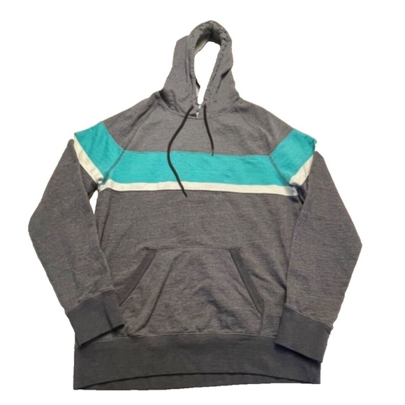 On The Byas Men's Pullover Hoodie; Grey/Blue/White; Size Large - Picture 1 of 4